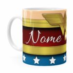 Caneca Personalizada Mulher Maravilha Com Nome Branca