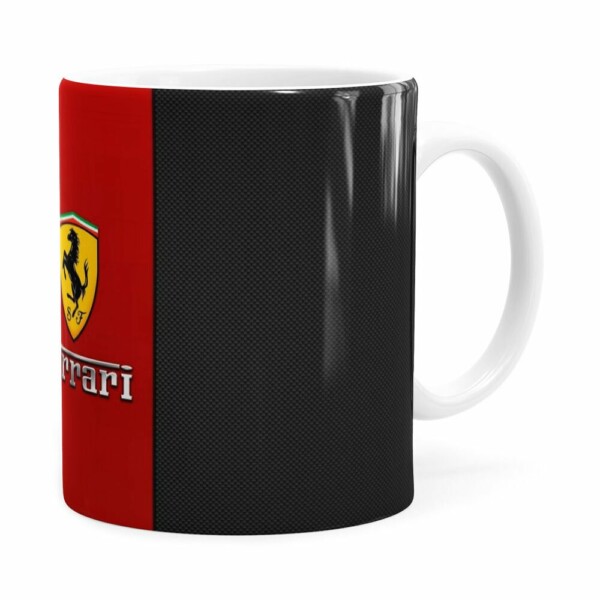 Caneca Porcelana Ferrari V01 Branca