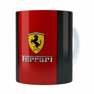 Caneca Porcelana Ferrari V01 Branca