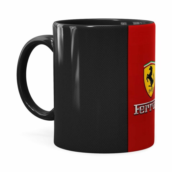 Caneca Porcelana Ferrari V01 Preta