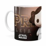 Caneca Princesa Leia 3d Print Star Wars Branca