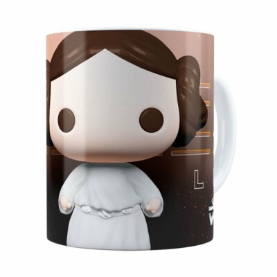 Caneca Princesa Leia 3d Print Star Wars Branca