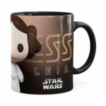 Caneca Princesa Leia 3d Print Star Wars Preta