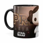 Caneca Princesa Leia 3d Print Star Wars Preta