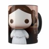 Caneca Princesa Leia 3d Print Star Wars Preta