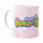 Caneca Princesa Peach Super Mario Bros V01 Branca