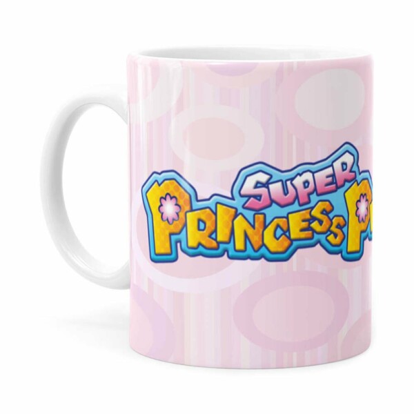Caneca Princesa Peach Super Mario Bros V01 Branca