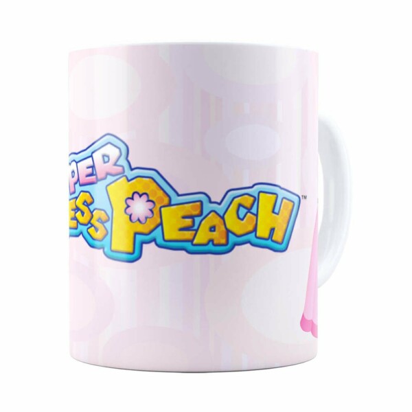 Caneca Princesa Peach Super Mario Bros V01 Branca