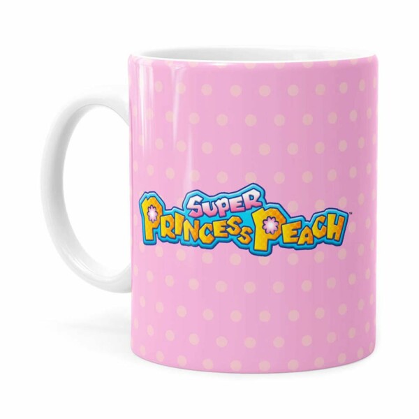 Caneca Princesa Peach Super Mario Bros V02 Branca