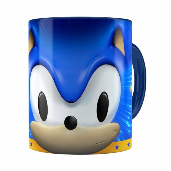 Caneca Sonic 3d Print Azul Escuro