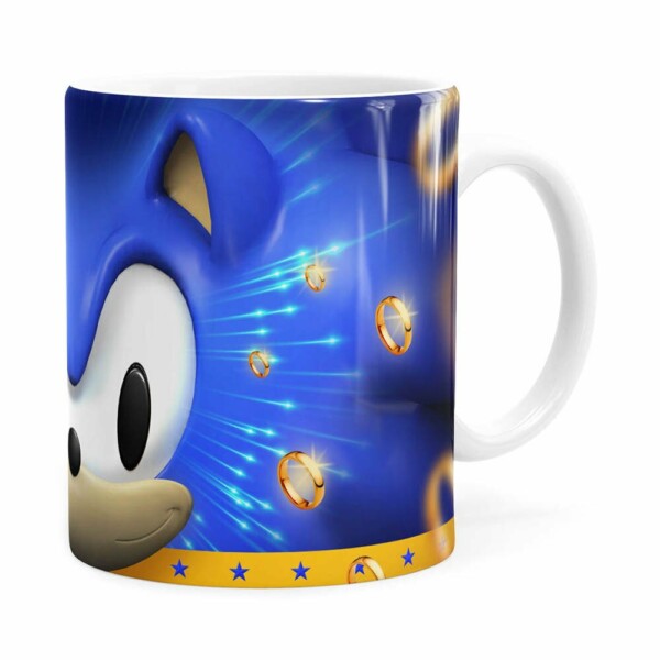 Caneca Sonic 3d Print Branca