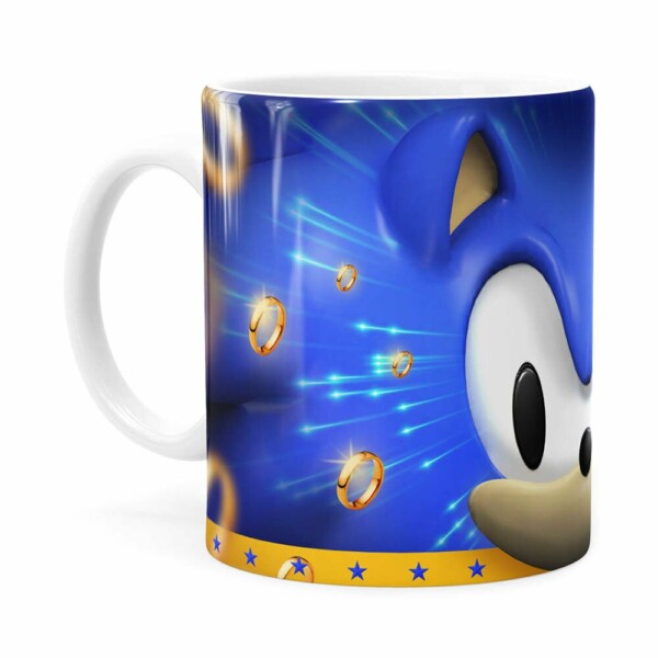 Caneca Sonic 3d Print Branca