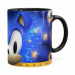 Caneca Sonic 3d Print Preta