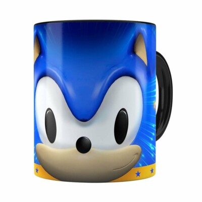 Caneca Sonic 3d Print Preta