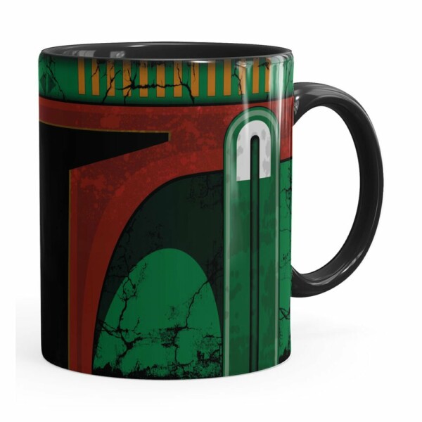 Caneca Star Wars Boba Fett 01 Cabeça Preta