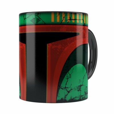 Caneca Star Wars Boba Fett 01 Cabeça Preta