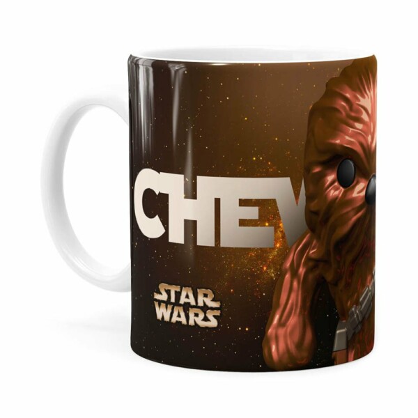 Caneca Star Wars Chewbacca 3d Print Branca