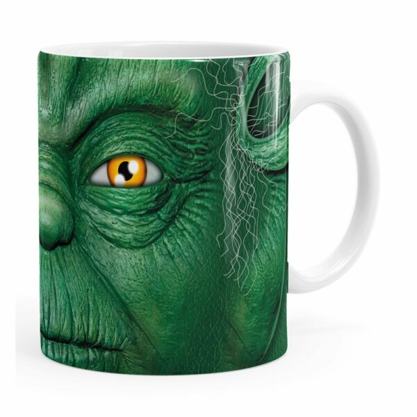 Caneca Star Wars Mestre Yoda V01 Cabeça Branca