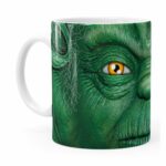 Caneca Star Wars Mestre Yoda V01 Cabeça Branca