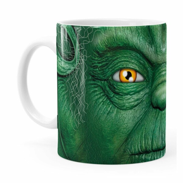 Caneca Star Wars Mestre Yoda V01 Cabeça Branca