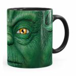Caneca Star Wars Mestre Yoda V01 Cabeça Preta