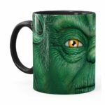 Caneca Star Wars Mestre Yoda V01 Cabeça Preta