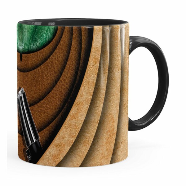 Caneca Star Wars Mestre Yoda V02 Corpo Preta