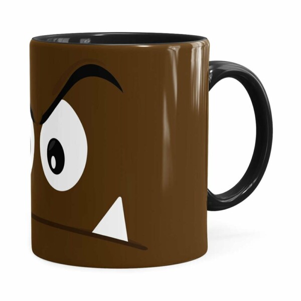 Caneca Super Mario Bros Goomba V01 Preta