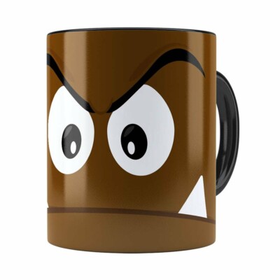 Caneca Super Mario Bros Goomba V01 Preta