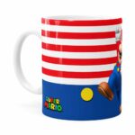 Caneca Super Mario Bros Mário Pulando Branca