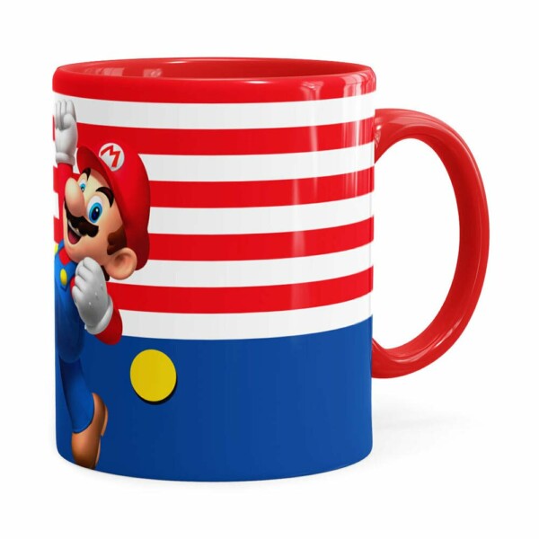 Caneca Super Mario Bros Mario Pulando Vermelha
