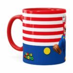 Caneca Super Mario Bros Mario Pulando Vermelha