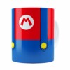 Caneca Super Mario Bros Mario Uniforme Branca