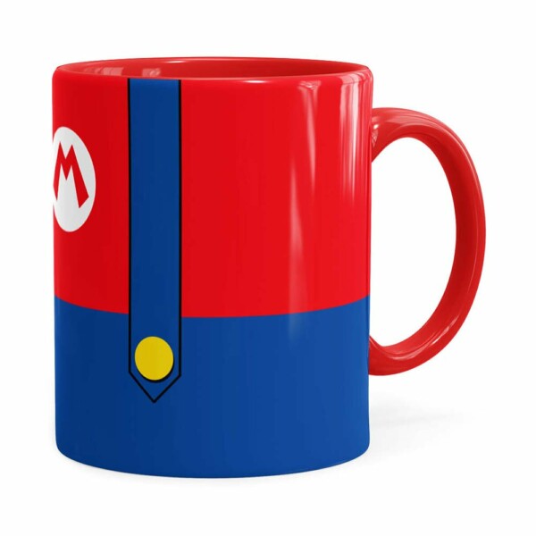 Caneca Super Mario Bros Mario Uniforme Vermelha