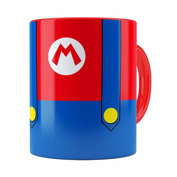 Caneca Super Mario Bros Mario Uniforme Vermelha
