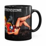 Caneca Super Mario Bros #neverfriendzone Sexy V01 Preta