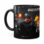 Caneca Super Mario Bros #neverfriendzone Sexy V01 Preta