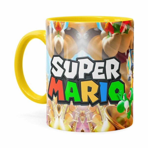 Caneca Super Mario Piano 3d Print Amarela