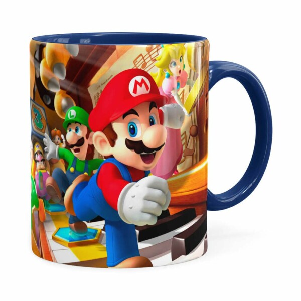 Caneca Super Mario Piano 3d Print Azul Escuro