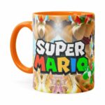 Caneca Super Mario Piano 3d Print Laranja