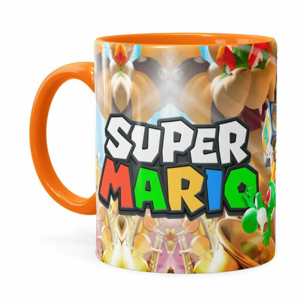 Caneca Super Mario Piano 3d Print Laranja