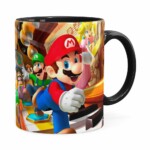 Caneca Super Mario Piano 3d Print Preta