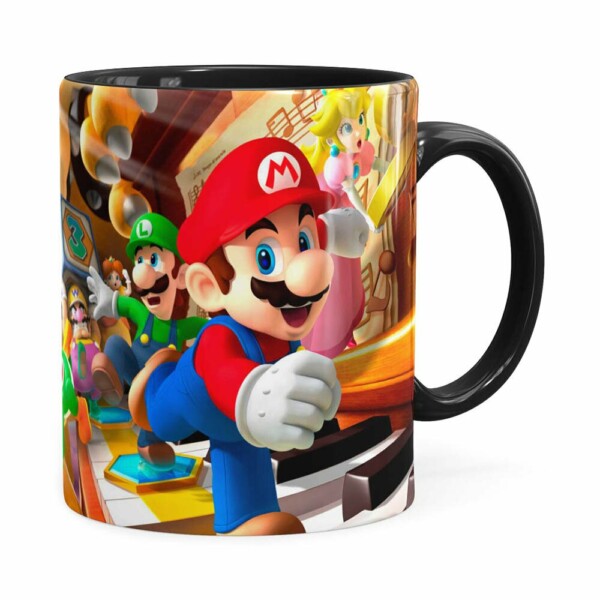 Caneca Super Mario Piano 3d Print Preta
