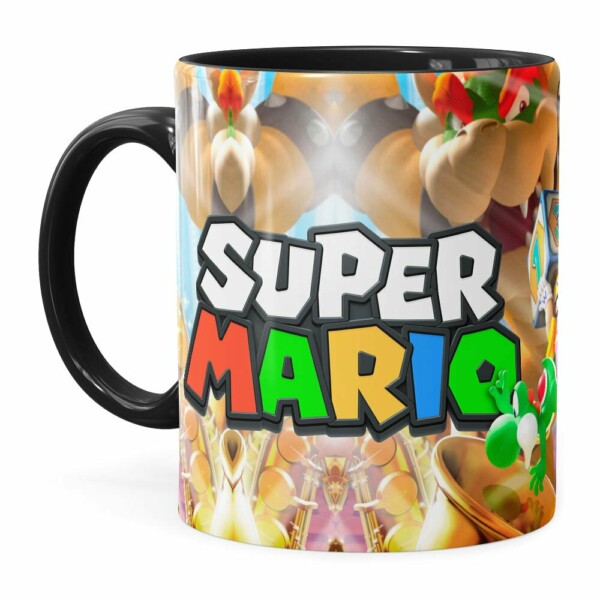 Caneca Super Mario Piano 3d Print Preta