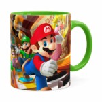 Caneca Super Mario Piano 3d Print Verde Claro