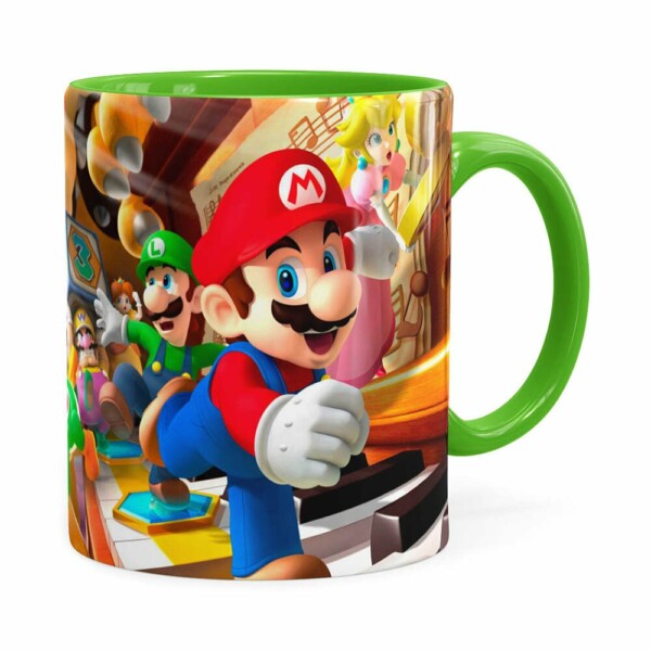 Caneca Super Mario Piano 3d Print Verde Claro