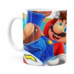 Caneca Super Mario Team 3d Print Branca