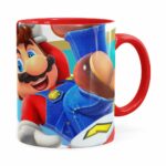 Caneca Super Mario Team 3d Print Vermelha