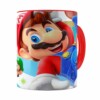 Caneca Super Mario Team 3d Print Vermelha