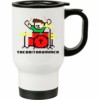 Caneca Térmica 8 Bits Bateria 500ml Branca